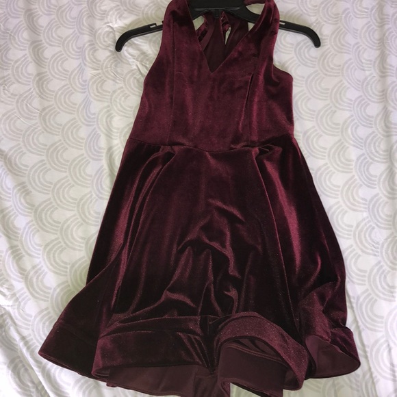 Red, Velvet Formal Dress - Picture 1 of 6